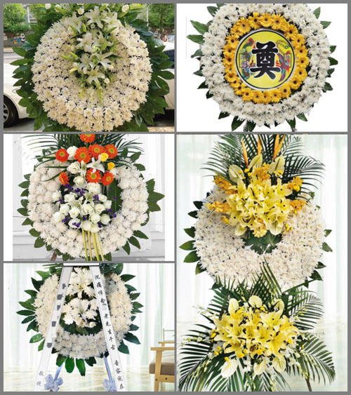 福建福州长乐市首占镇岱边村花圈速递